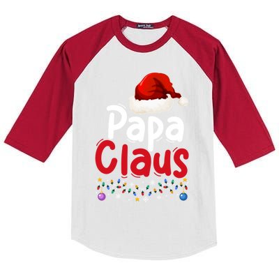 Matching Family Christmas Pajama Papa Santa Claus Costume Gift Kids Colorblock Raglan Jersey