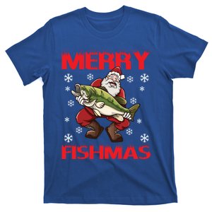 Merry Fishmas Christmas Fishing Fish Cool Gift T-Shirt