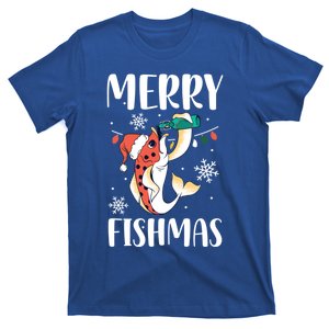 Merry Fishmas Christmas Funny Fishing Fish Santa Snow Cute Gift T-Shirt