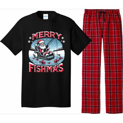 Merry Fishmas Christmas Funny Fishing Gift Pajama Set