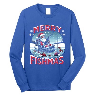 Merry Fishmas Christmas Funny Fishing Gift Long Sleeve Shirt