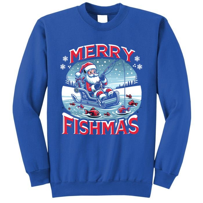 Merry Fishmas Christmas Funny Fishing Gift Sweatshirt