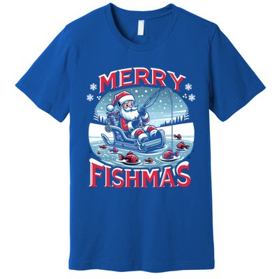 Merry Fishmas Christmas Funny Fishing Gift Premium T-Shirt