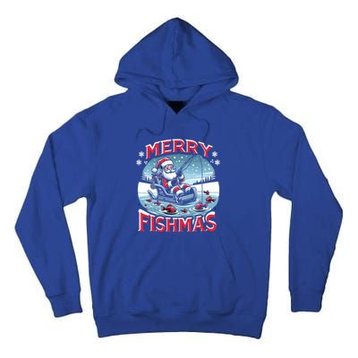 Merry Fishmas Christmas Funny Fishing Gift Tall Hoodie