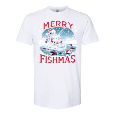 Merry Fishmas Christmas Funny Fishing Gift Softstyle CVC T-Shirt