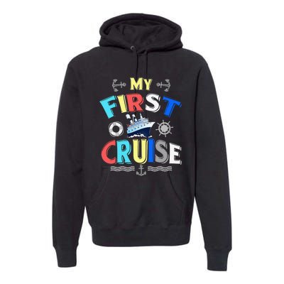 My First Cruise  Girls Boys Cruising and Sailing Premium Hoodie