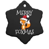 Merry Foxmas Cute Kawaii Chibi Anime Fox Christmas Tank Top Ceramic Star Ornament