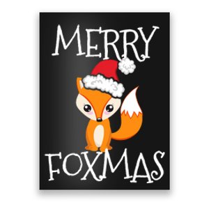 Merry Foxmas Cute Kawaii Chibi Anime Fox Christmas Tank Top Poster