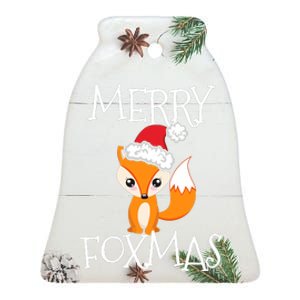 Merry Foxmas Cute Kawaii Chibi Anime Fox Christmas Tank Top Ceramic Bell Ornament