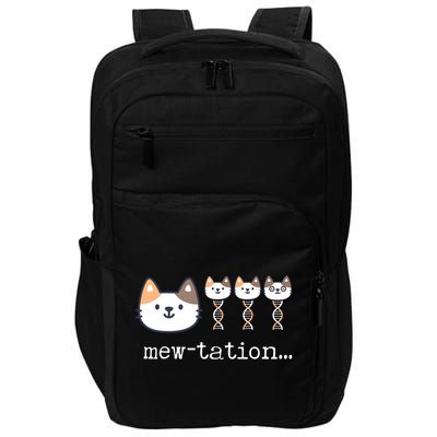 Mewtation Funny Cat Science Dna Cells Biology Teacher Impact Tech Backpack
