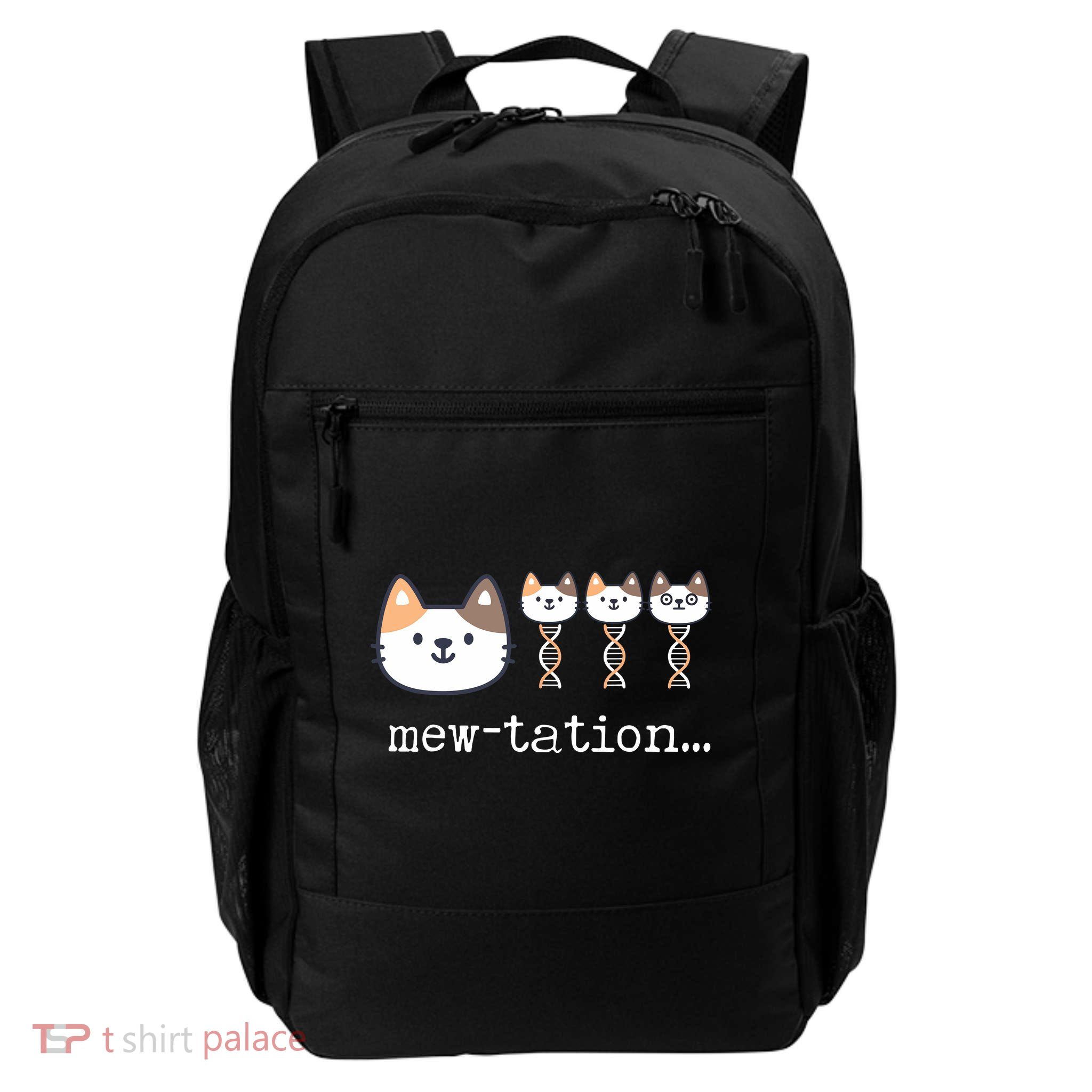 Mewtation Funny Cat Science Dna Cells Biology Teacher Backpack