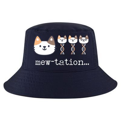 Mewtation Funny Cat Science Dna Cells Biology Teacher Cool Comfort Performance Bucket Hat