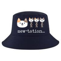 Mewtation Funny Cat Science Dna Cells Biology Teacher Cool Comfort Performance Bucket Hat