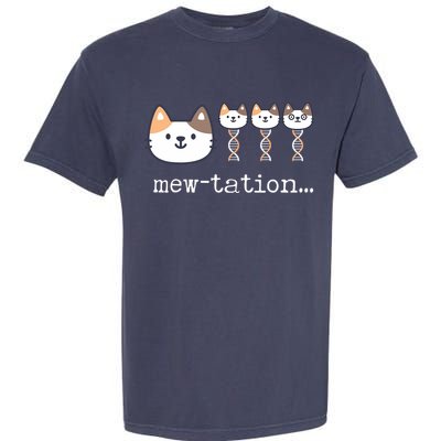Mewtation Funny Cat Science Dna Cells Biology Teacher Garment-Dyed Heavyweight T-Shirt