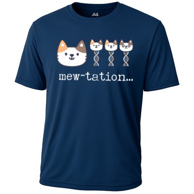 Mewtation Funny Cat Science Dna Cells Biology Teacher Performance Shirt