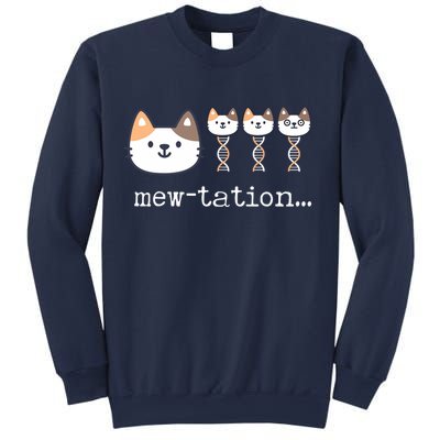 Mewtation Funny Cat Science Dna Cells Biology Teacher Sweatshirt
