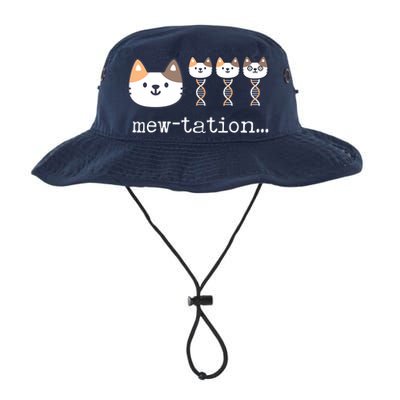 Mewtation Funny Cat Science Dna Cells Biology Teacher Bucket Hat