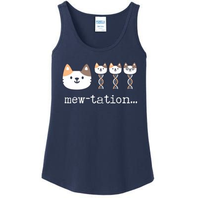 Mewtation Funny Cat Science Dna Cells Biology Teacher Ladies Essential Tank