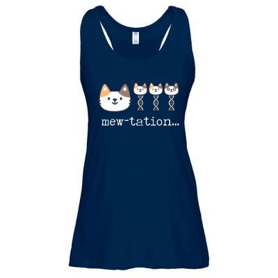 Mewtation Funny Cat Science Dna Cells Biology Teacher Ladies Essential Flowy Tank