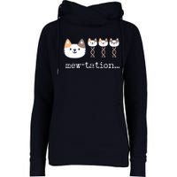 Mewtation Funny Cat Science Dna Cells Biology Teacher Womens Funnel Neck Pullover Hood