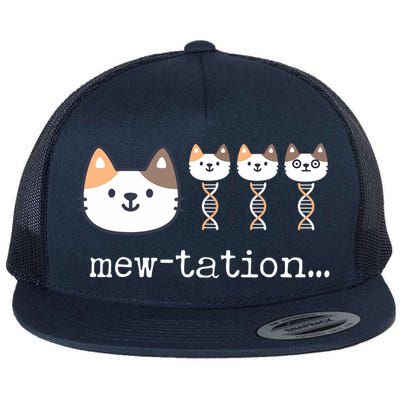 Mewtation Funny Cat Science Dna Cells Biology Teacher Flatbill Hat