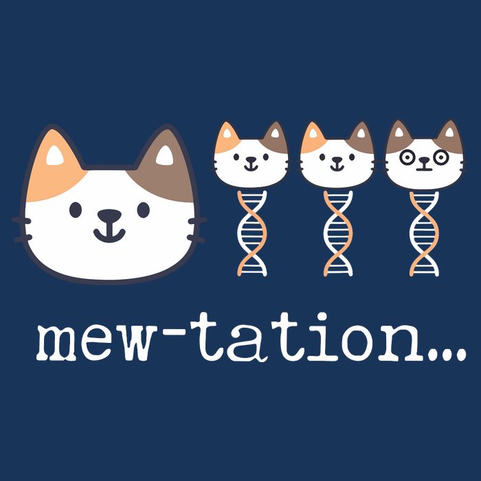 Mewtation Funny Cat Science Dna Cells Biology Teacher 16 in Basic Backpack
