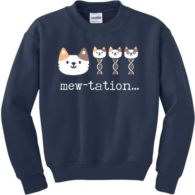 Mewtation Funny Cat Science Dna Cells Biology Teacher Kids Sweatshirt