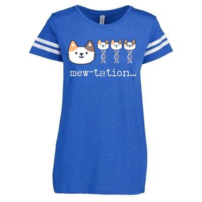 Mewtation Funny Cat Science Dna Cells Biology Teacher Enza Ladies Jersey Football T-Shirt