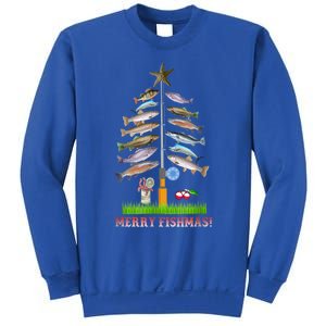 Merry Fishmas Christmas Tree Funny Gift Sweatshirt