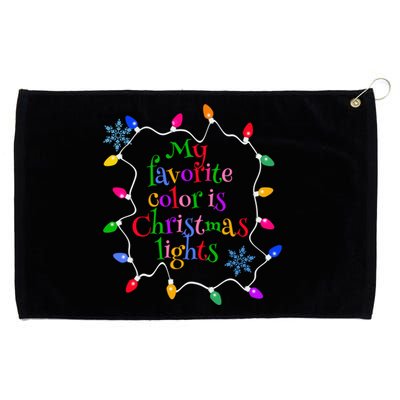 My Favorite Color is Christmas Lights Grommeted Golf Towel