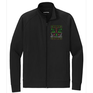 Merry Frackin Christmas Ugly Oilfield Worker Xmas Swea Stretch Full-Zip Cadet Jacket