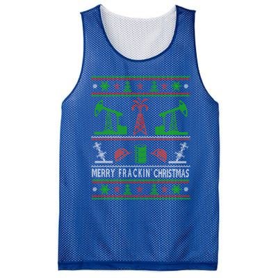 Merry Frackin Christmas Ugly Oilfield Worker Xmas Swea Mesh Reversible Basketball Jersey Tank