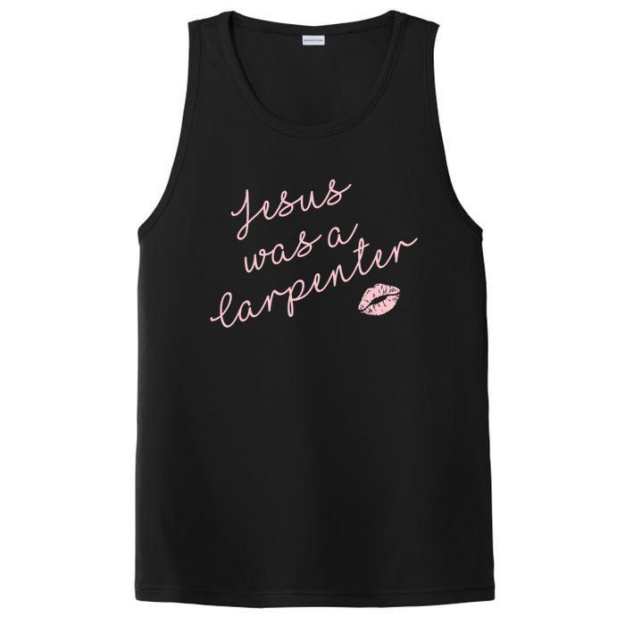 Music Festival Clothing Girl Women Jesus Was A Carpenter PosiCharge Competitor Tank