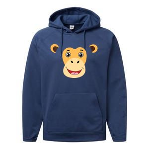 Monkey Face Costume Cute Easy Animal Halloween Gift Performance Fleece Hoodie