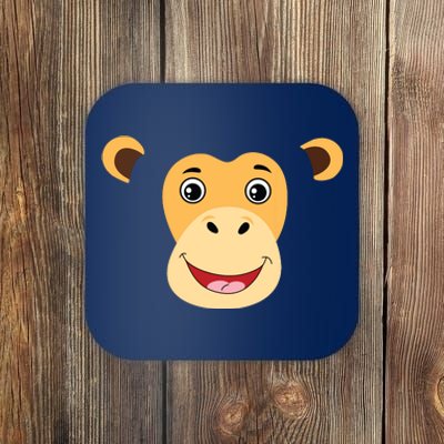 Monkey Face Costume Cute Easy Animal Halloween Gift Coaster