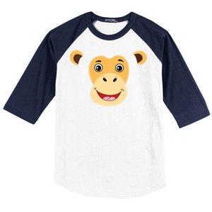 Monkey Face Costume Cute Easy Animal Halloween Gift Baseball Sleeve Shirt