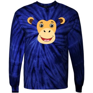 Monkey Face Costume Cute Easy Animal Halloween Gift Tie-Dye Long Sleeve Shirt