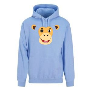 Monkey Face Costume Cute Easy Animal Halloween Gift Unisex Surf Hoodie