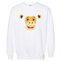 Monkey Face Costume Cute Easy Animal Halloween Gift Garment-Dyed Sweatshirt