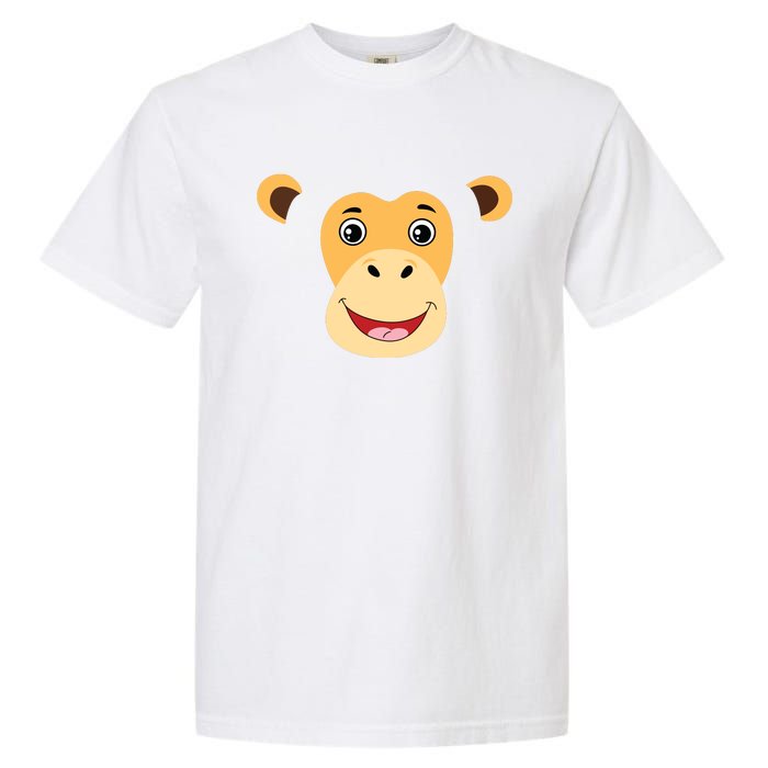 Monkey Face Costume Cute Easy Animal Halloween Gift Garment-Dyed Heavyweight T-Shirt