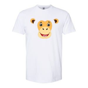 Monkey Face Costume Cute Easy Animal Halloween Gift Softstyle CVC T-Shirt