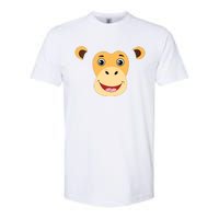 Monkey Face Costume Cute Easy Animal Halloween Gift Softstyle CVC T-Shirt