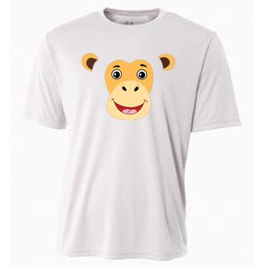 Monkey Face Costume Cute Easy Animal Halloween Gift Cooling Performance Crew T-Shirt