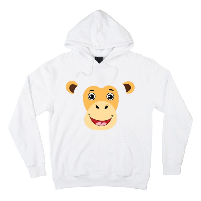 Monkey Face Costume Cute Easy Animal Halloween Gift Hoodie