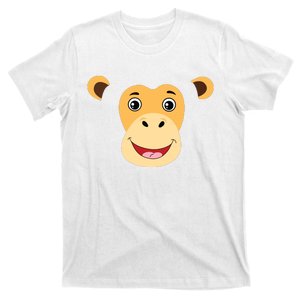 Monkey Face Costume Cute Easy Animal Halloween Gift T-Shirt