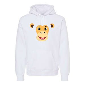 Monkey Face Costume Cute Easy Animal Halloween Gift Premium Hoodie