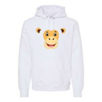 Monkey Face Costume Cute Easy Animal Halloween Gift Premium Hoodie