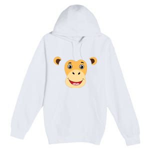 Monkey Face Costume Cute Easy Animal Halloween Gift Premium Pullover Hoodie