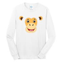 Monkey Face Costume Cute Easy Animal Halloween Gift Tall Long Sleeve T-Shirt