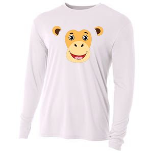 Monkey Face Costume Cute Easy Animal Halloween Gift Cooling Performance Long Sleeve Crew